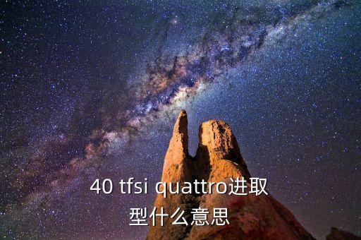 進(jìn)取級是什么意思，40 tfsi quattro進(jìn)取型什么意思