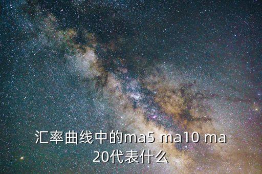 匯率曲線(xiàn)中的ma5 ma10 ma20代表什么