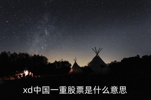 xd中國一重股票是什么意思