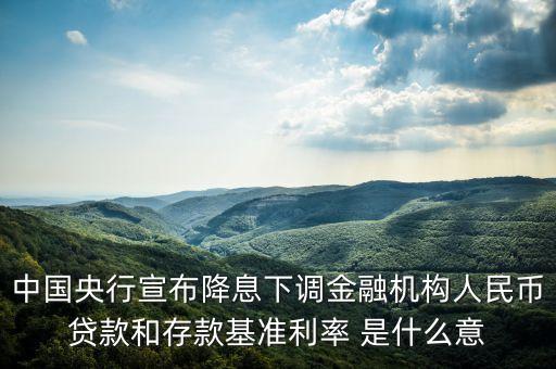 下調(diào)利率是什么經(jīng)濟政策，中國央行宣布降息下調(diào)金融機構(gòu)人民幣貸款和存款基準(zhǔn)利率 是什么意