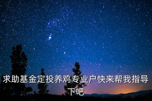 求助基金定投養(yǎng)雞專業(yè)戶快來幫我指導(dǎo)下吧