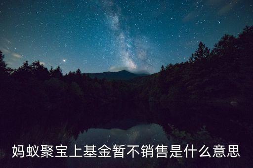 基金未代銷是什么意思，媽蟻聚寶上基金暫不銷售是什么意思