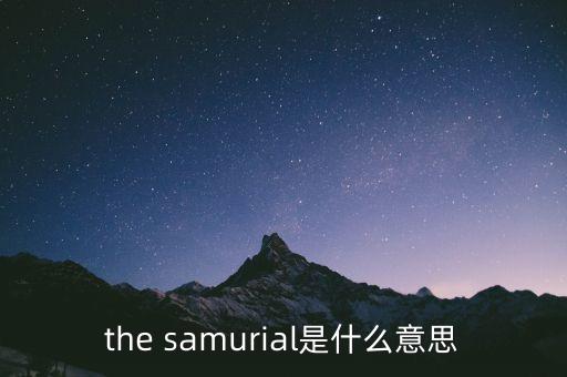 白武士是什么意思，the samurial是什么意思