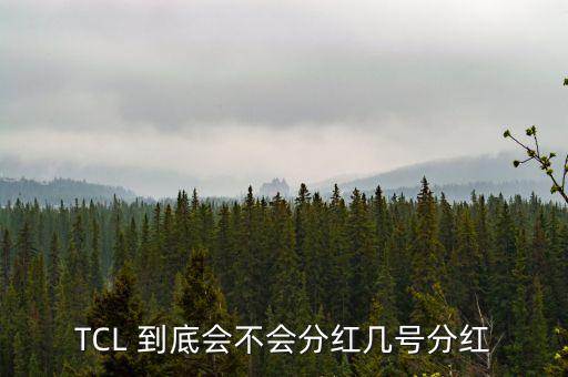 tcl什么時(shí)候分紅，TCL 到底會不會分紅幾號分紅