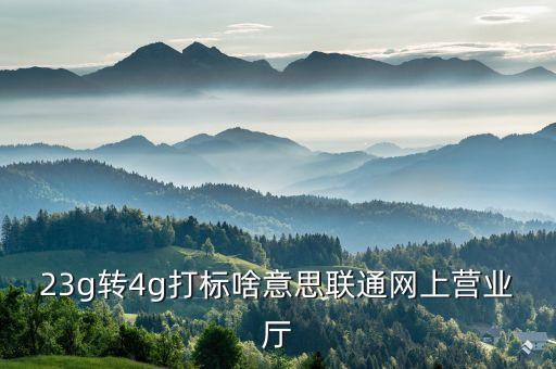 4g固網(wǎng)打標(biāo)什么意思，請問聯(lián)通4G固網(wǎng)打標(biāo)這是什么意思今天上午去營業(yè)廳變更了套餐