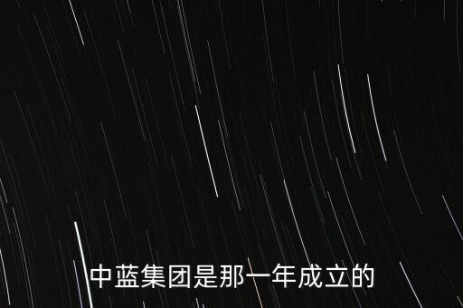 中藍集團是那一年成立的