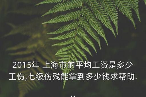 2015年 上海市的平均工資是多少工傷,七級傷殘能拿到多少錢求幫助...