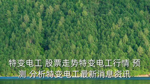 特變電工 股票走勢特變電工行情 預測 分析特變電工最新消息資訊