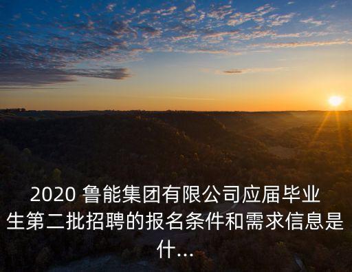 2020 魯能集團(tuán)有限公司應(yīng)屆畢業(yè)生第二批招聘的報(bào)名條件和需求信息是什...