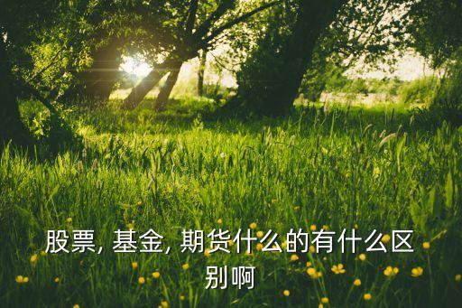 股票, 基金, 期貨什么的有什么區(qū)別啊