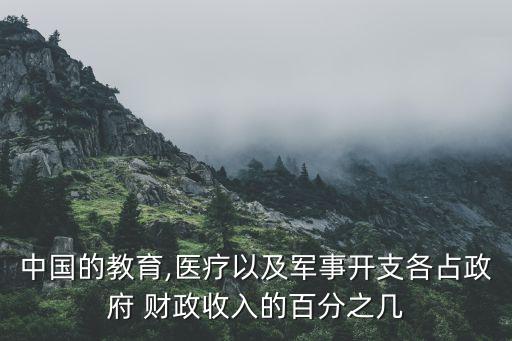 中國(guó)的教育,醫(yī)療以及軍事開支各占政府 財(cái)政收入的百分之幾