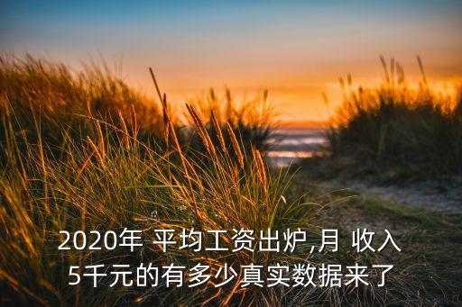 2020年 平均工資出爐,月 收入5千元的有多少真實數(shù)據(jù)來了