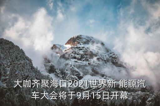 大咖齊聚?？?021世界新 能源汽車大會(huì)將于9月15日開幕