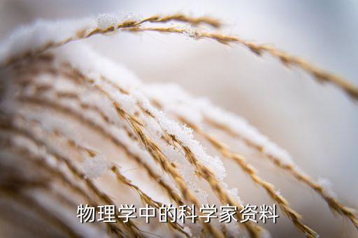 物理學(xué)中的科學(xué)家資料