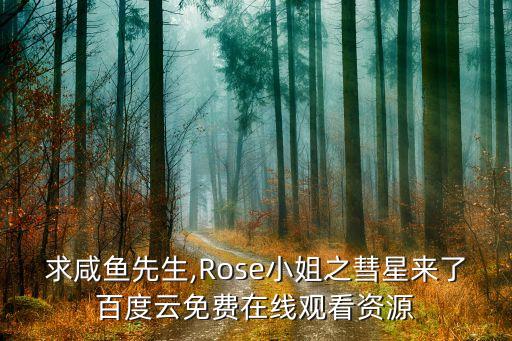 求咸魚先生,Rose小姐之彗星來了百度云免費在線觀看資源