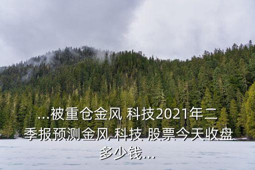 ...被重倉(cāng)金風(fēng) 科技2021年二 季報(bào)預(yù)測(cè)金風(fēng) 科技 股票今天收盤多少錢...