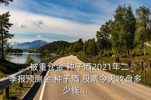 ...被重倉金 種子酒2021年二季報預(yù)測金 種子酒 股票今天收盤多少錢...