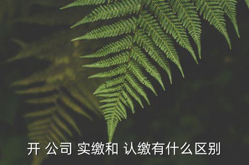 注冊公司認(rèn)繳和實(shí)繳,公司注冊資金認(rèn)繳和實(shí)繳區(qū)別