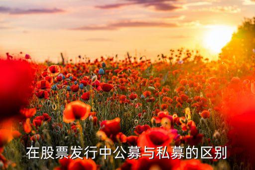 在股票發(fā)行中公募與私募的區(qū)別