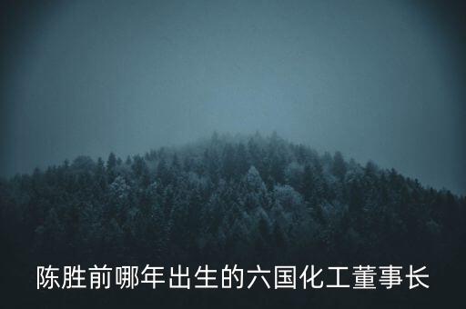 陳勝前哪年出生的六國化工董事長