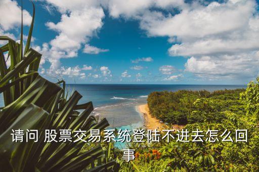 請問 股票交易系統(tǒng)登陸不進去怎么回事