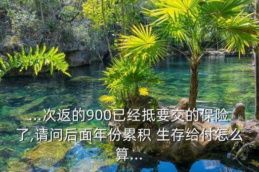 ...次返的900已經(jīng)抵要交的保險(xiǎn)了,請(qǐng)問(wèn)后面年份累積 生存給付怎么算...