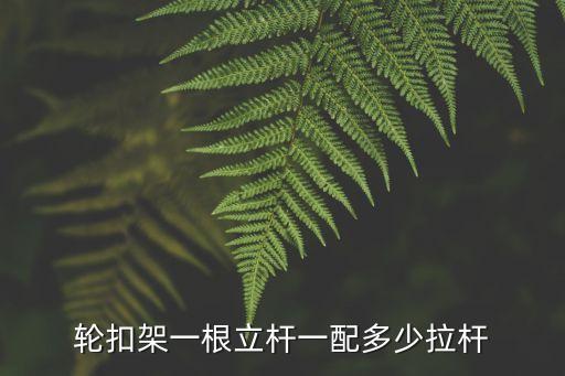 輪扣架一根立桿一配多少拉桿