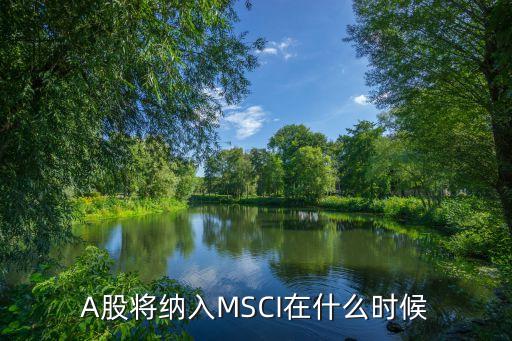 A股將納入MSCI在什么時(shí)候