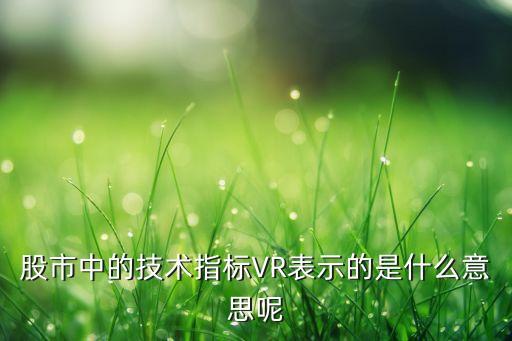 股市中的技術(shù)指標(biāo)VR表示的是什么意思呢