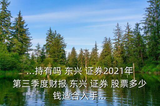 ...持有嗎 東興 證券2021年第三季度財(cái)報(bào) 東興 證券 股票多少錢適合入手...