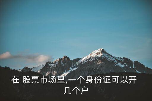 個(gè)人可以開(kāi)幾個(gè)股票賬戶,個(gè)人開(kāi)股票賬戶流程