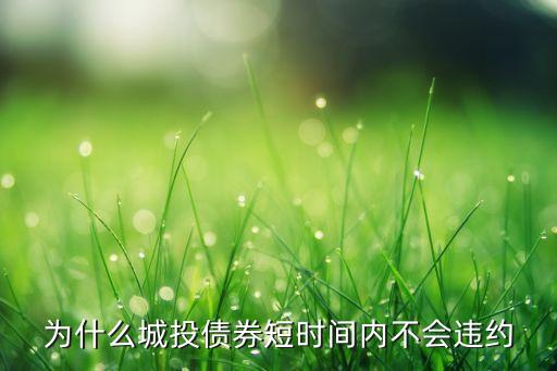 為什么城投債券短時(shí)間內(nèi)不會(huì)違約