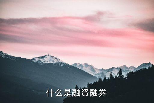 什么是融資融券