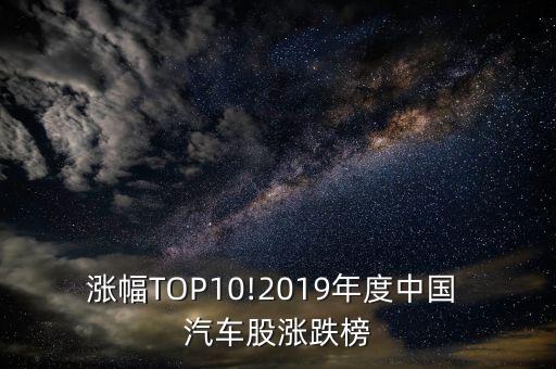 漲幅TOP10!2019年度中國(guó) 汽車股漲跌榜