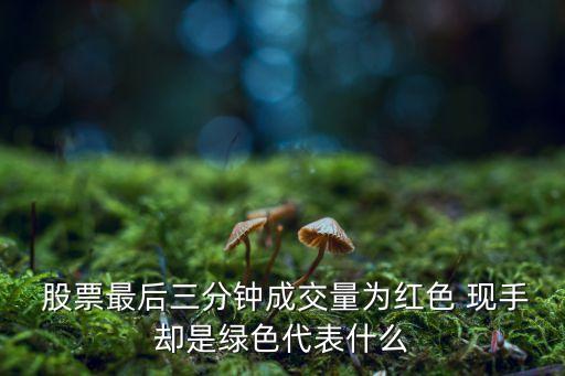  股票最后三分鐘成交量為紅色 現(xiàn)手卻是綠色代表什么