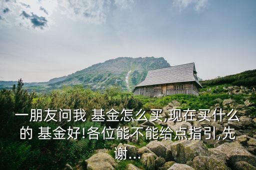 一朋友問我 基金怎么買,現(xiàn)在買什么的 基金好!各位能不能給點(diǎn)指引,先謝...