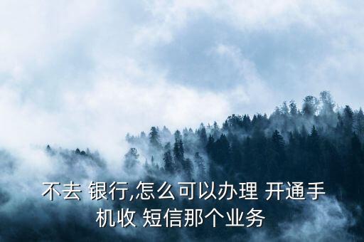 開(kāi)通銀行短信提醒不去銀行可以嗎,銀行開(kāi)通短信怎么開(kāi)通