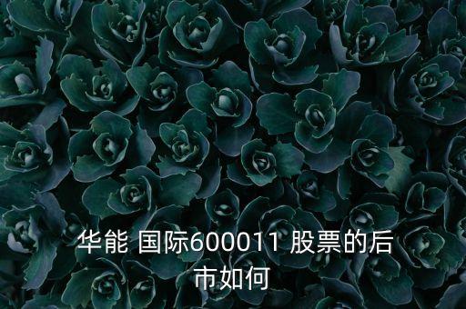 華能國(guó)際的股票怎么樣,600011華能國(guó)際股票