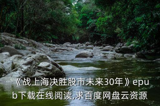 《戰(zhàn)上海決勝股市未來30年》epub下載在線閱讀,求百度網(wǎng)盤云資源