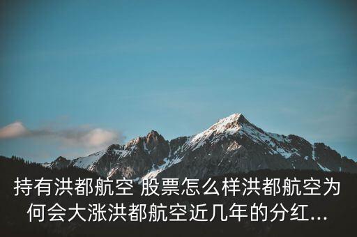 持有洪都航空 股票怎么樣洪都航空為何會大漲洪都航空近幾年的分紅...