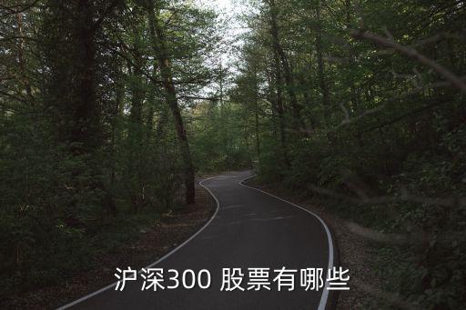 滬深300 股票有哪些