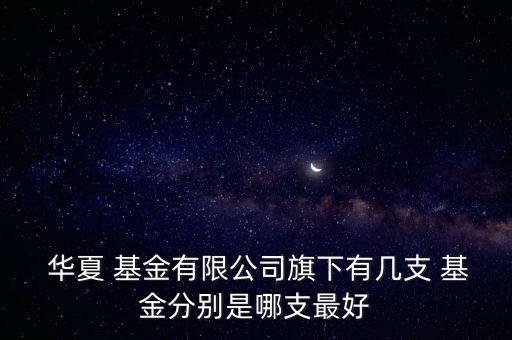  華夏 基金有限公司旗下有幾支 基金分別是哪支最好