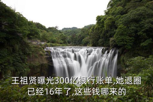 王祖賢曝光300億銀行賬單,她退圈已經(jīng)16年了,這些錢哪來(lái)的