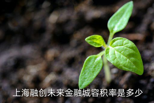  上海融創(chuàng)未來金融城容積率是多少