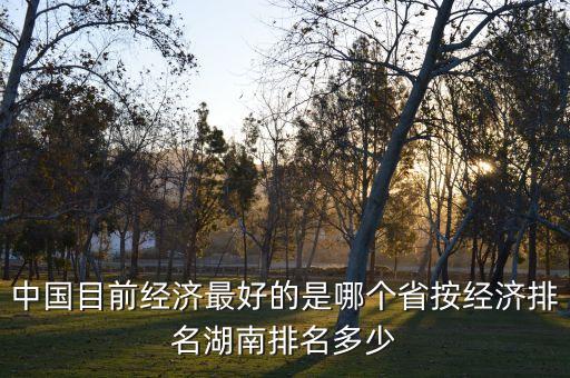 中國目前經濟最好的是哪個省按經濟排名湖南排名多少