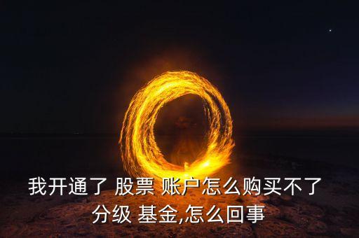 我開(kāi)通了 股票 賬戶怎么購(gòu)買(mǎi)不了 分級(jí) 基金,怎么回事