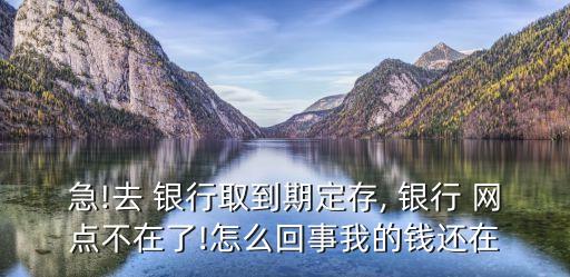 急!去 銀行取到期定存, 銀行 網(wǎng)點不在了!怎么回事我的錢還在