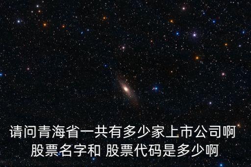 請問青海省一共有多少家上市公司啊 股票名字和 股票代碼是多少啊