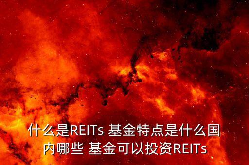 什么是REITs 基金特點是什么國內(nèi)哪些 基金可以投資REITs