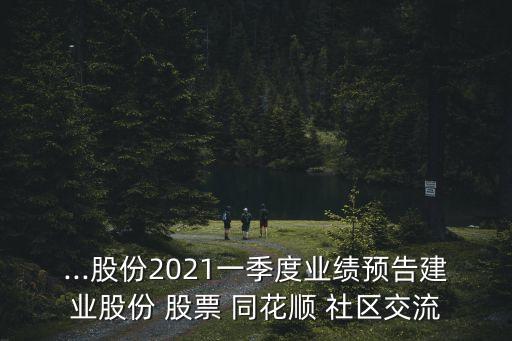 ...股份2021一季度業(yè)績(jī)預(yù)告建業(yè)股份 股票 同花順 社區(qū)交流